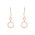 DEVOJKA Damen Ohrringe Lang Silber rosevergoldet 925 Zirkonia Weiß Kreis