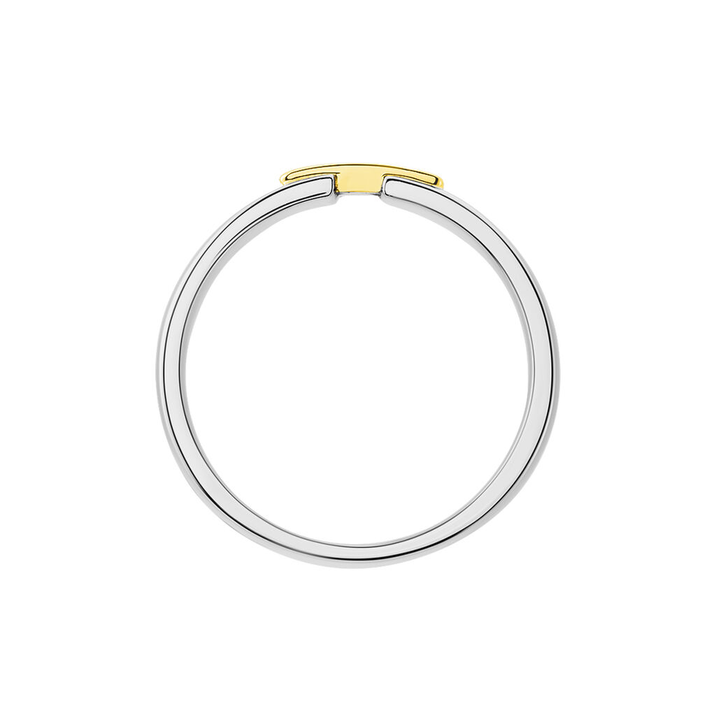 Alliance Or Bicolore Weiss Et Jaune Marton Fantaisie - Spannringe Unisex | OROVIVO