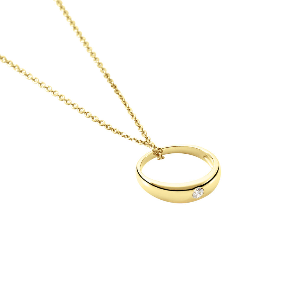 TAUFRING Kinder Anh&auml;nger Gold 333 (8 Karat) Zirkonia Wei&szlig;