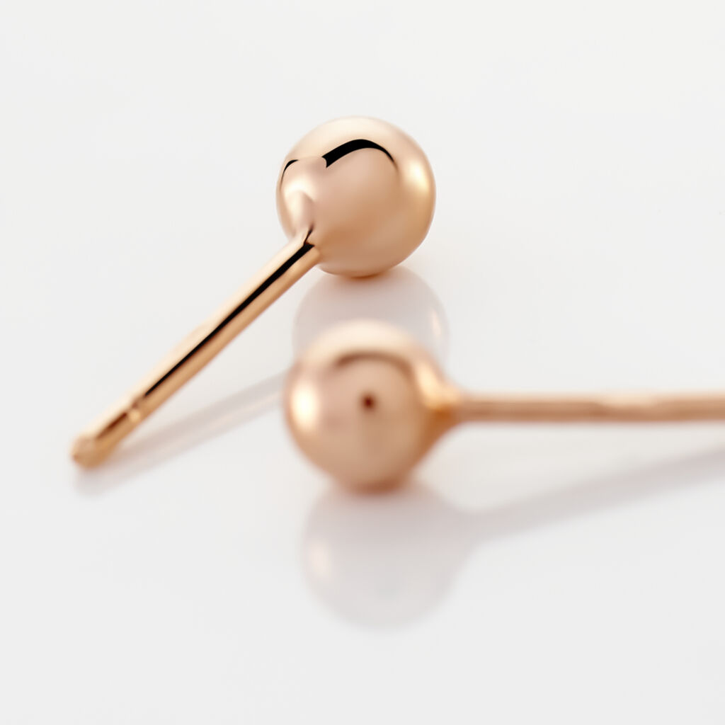 Damen Ohrstecker Silber 925 Rosé Vergoldet 4mm - Ohrstecker Damen | OROVIVO