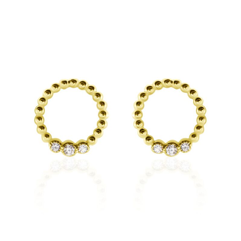 BREE Damen Ohrstecker Gold 375 (9 Karat) Zirkonia Wei&szlig; 0,05 ct - Ohrstecker Damen | OROVIVO