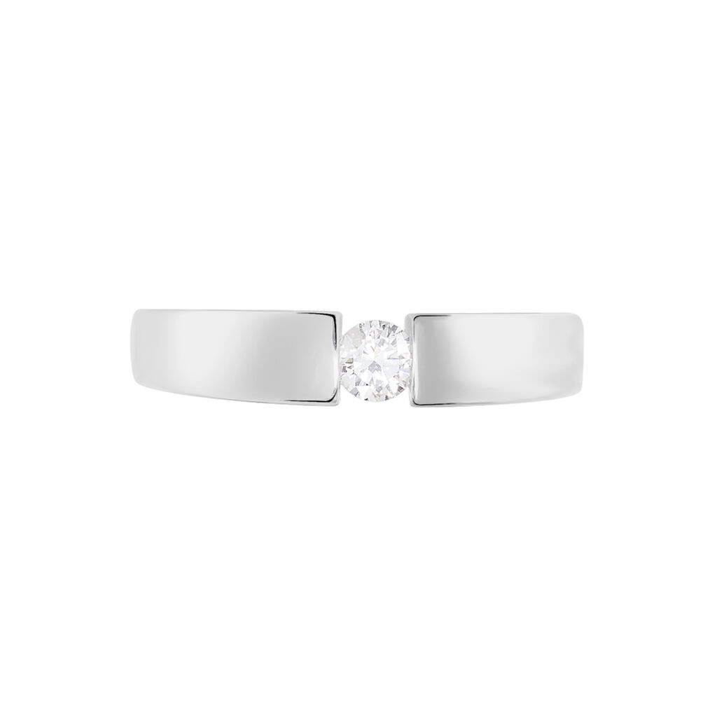 SEVILLE Damen Ring Wei&szlig;gold 375 (9 Karat) Diamant Wei&szlig; 0,2 ct