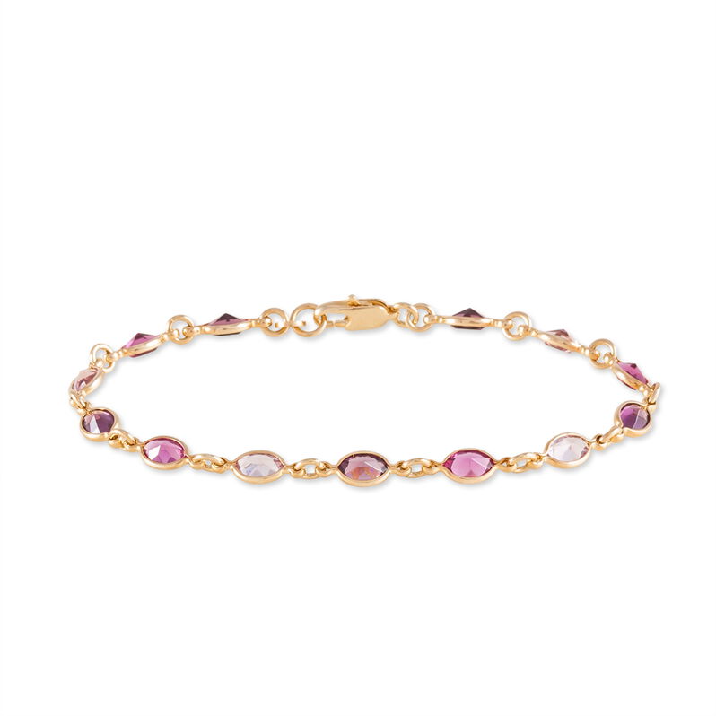 Damen Armband 18 Karat Vergoldet Multicolour Steine Rosa Ilvaae - Armbänder Damen | OROVIVO