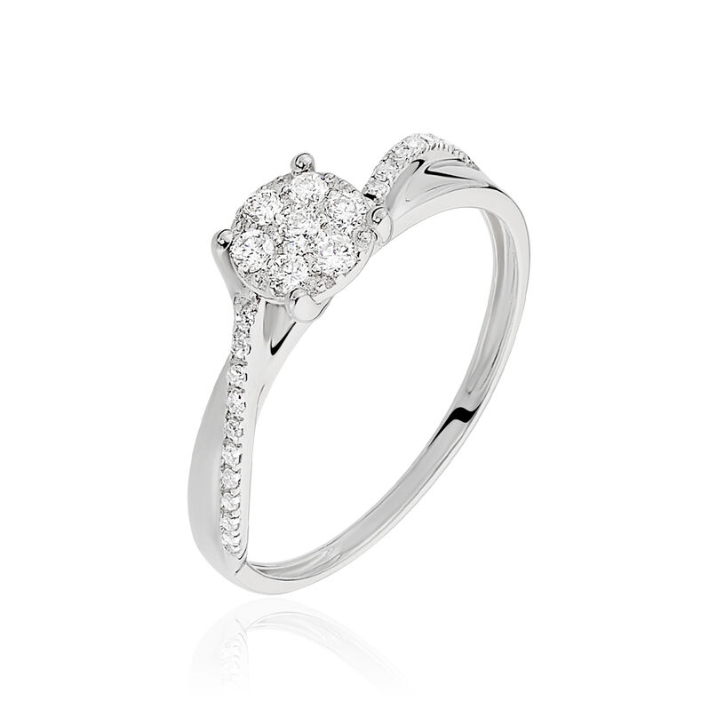 Bague Hebe Or Blanc Diamant - Spannringe Damen | OROVIVO