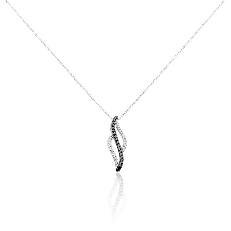 Collier Courbes Or Blanc Diamant - Spannringe Damen | OROVIVO
