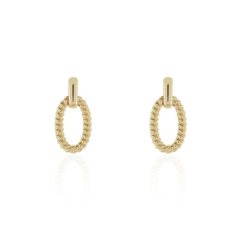 Damen Ohrstecker Lang Messing Gold plattiert - Ohrstecker Damen | OROVIVO