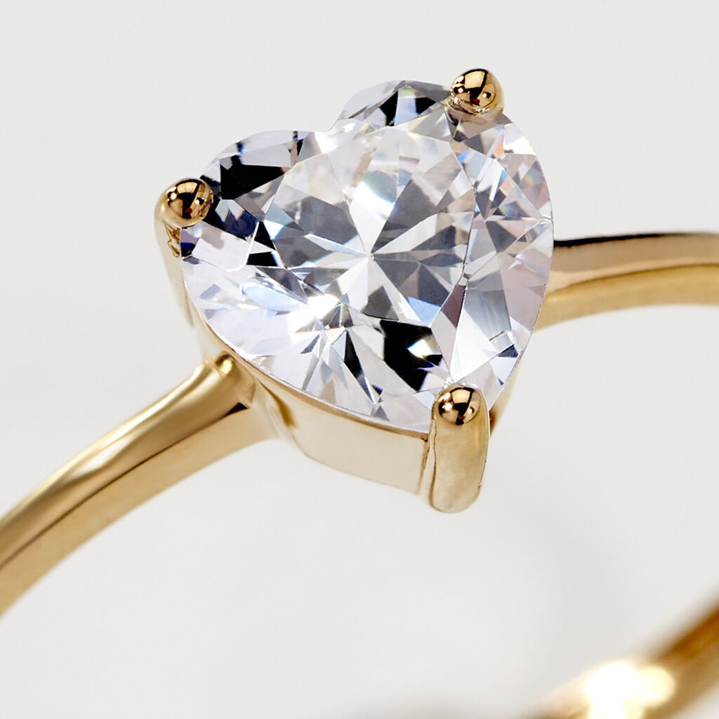 Damen Ring Gold 375 Zirkonia Chloe  - Verlobungsringe Damen | OROVIVO