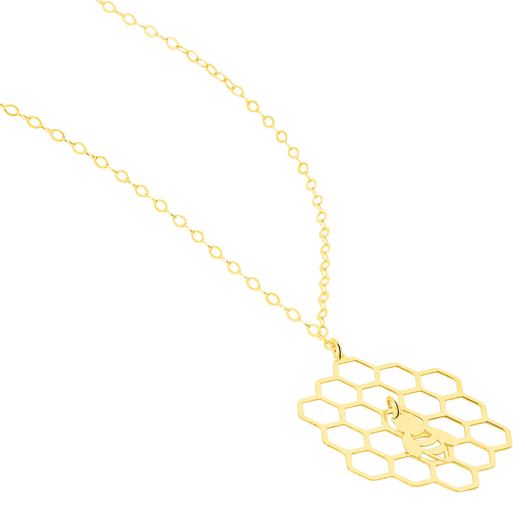 Collier Or Jaune Elinda Ruche Et Abeille - Spannringe Damen | OROVIVO