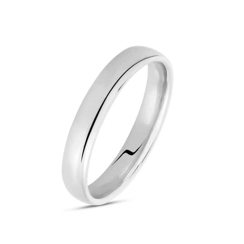 Fede Comoda 4 mm Oro Bianco - Spannringe Herren | OROVIVO