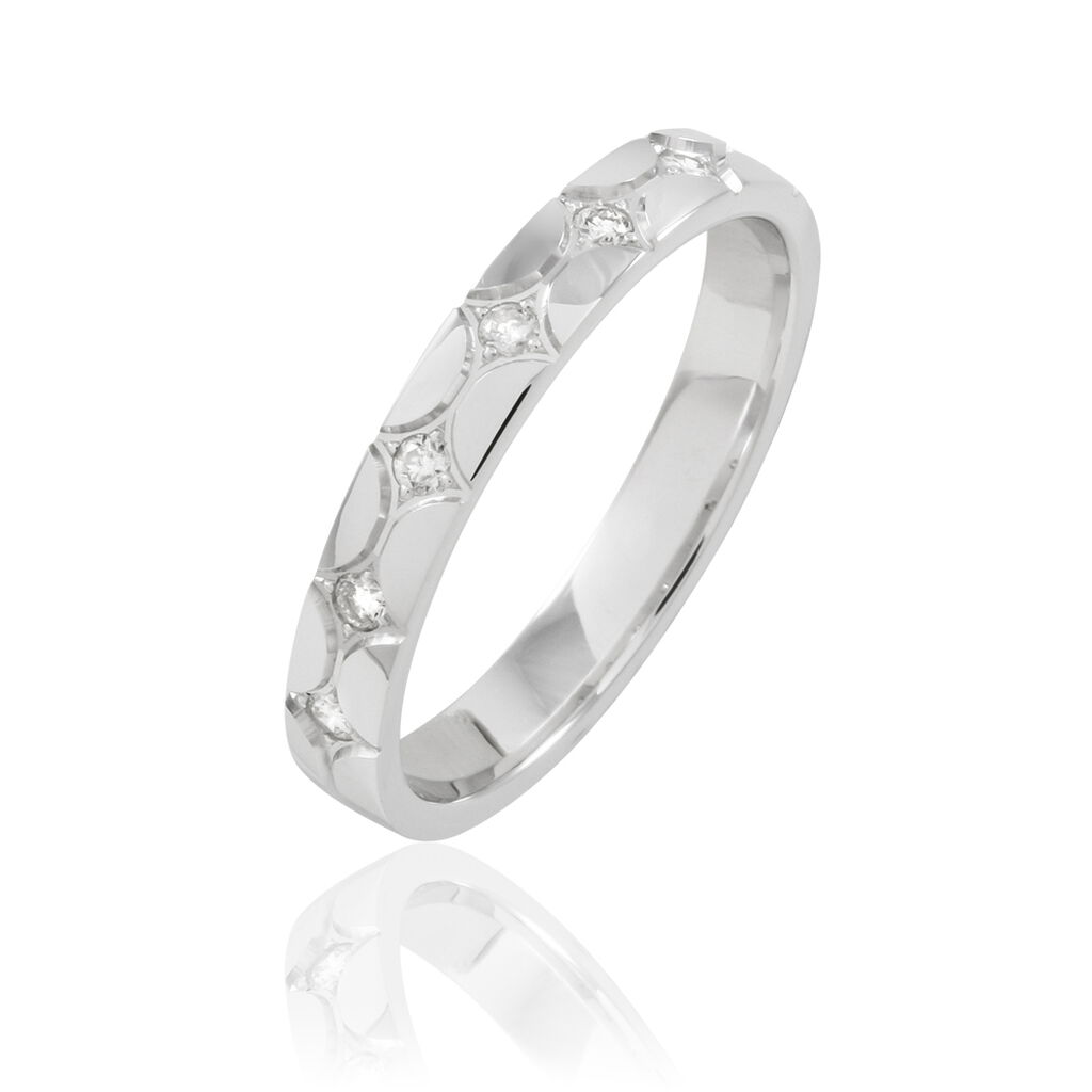 Alliance Lola Or Blanc Diamant - Spannringe Damen | OROVIVO