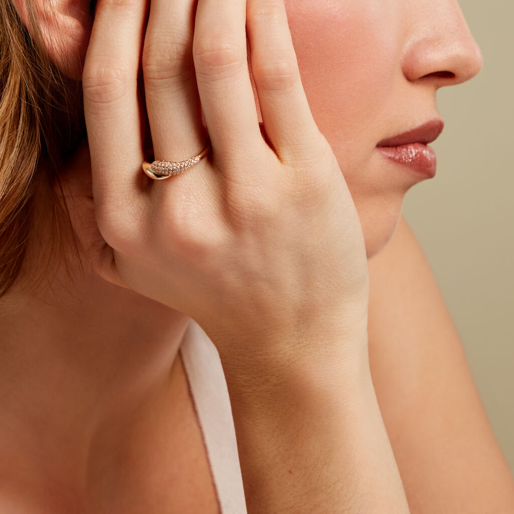CELIA Damen Ring Vergoldet Zirkonia Wei&szlig; B 5 mm