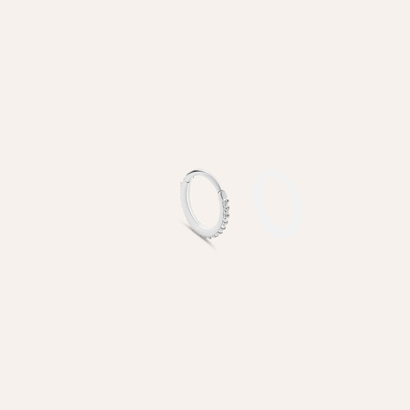 Piercing Orecchio Helix Bon Ton Oro Bianco Cubic Zirconia - Spannringe Damen | OROVIVO