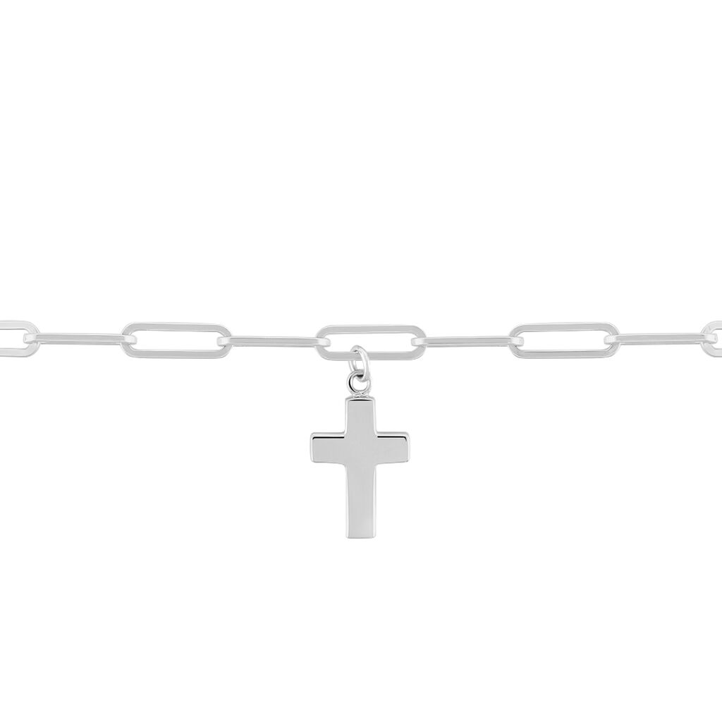 Bracelet Argent Rhodie Neala Cheval Croix - Spannringe Damen | OROVIVO