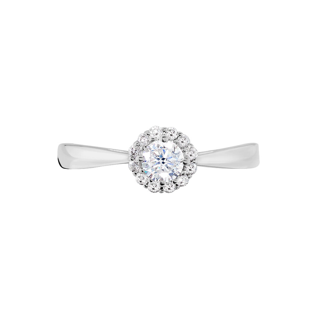 Bague Or Weiss  Et Oxydes - Spannringe Damen | OROVIVO