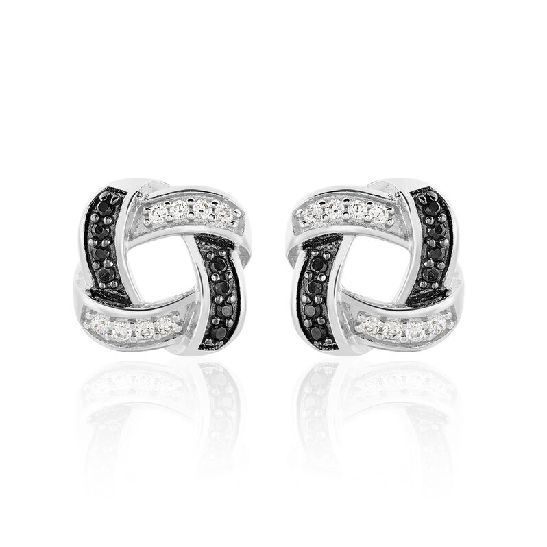 Damen Ohrstecker Silber 925 Zirkonia Knoten - Ohrstecker Damen | OROVIVO