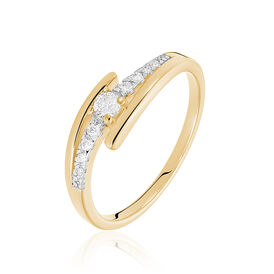 Damenring Silber 925 Vergoldet Zirkonia - Ringe mit Stein Damen | OROVIVO