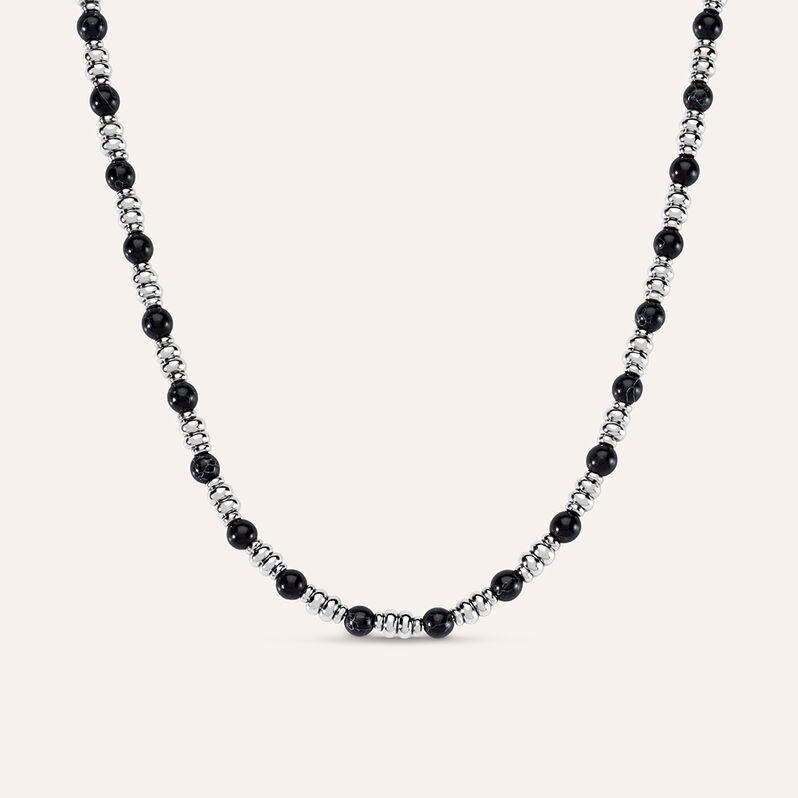 Collana Man Code Acciaio Onice - Spannringe Herren | OROVIVO