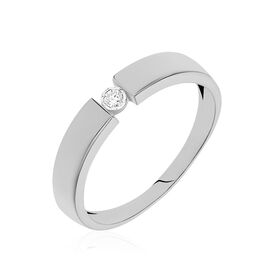 Spannring Weißgold 375 Diamant 0,04ct - Ringe mit Edelsteinen Damen | OROVIVO