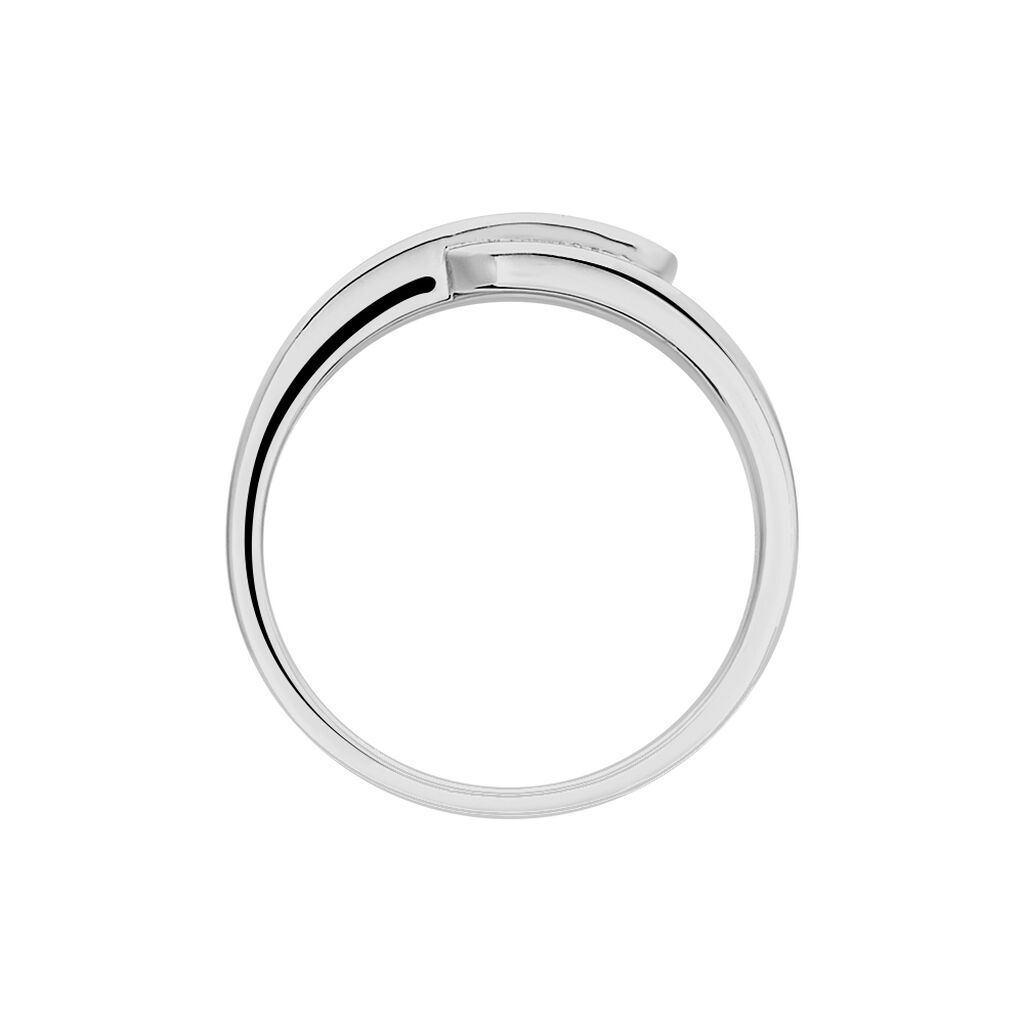 Damen Ring Silber 925 Diamant Wei&szlig; 0,04 ct G&uuml;rtel B 7 mm