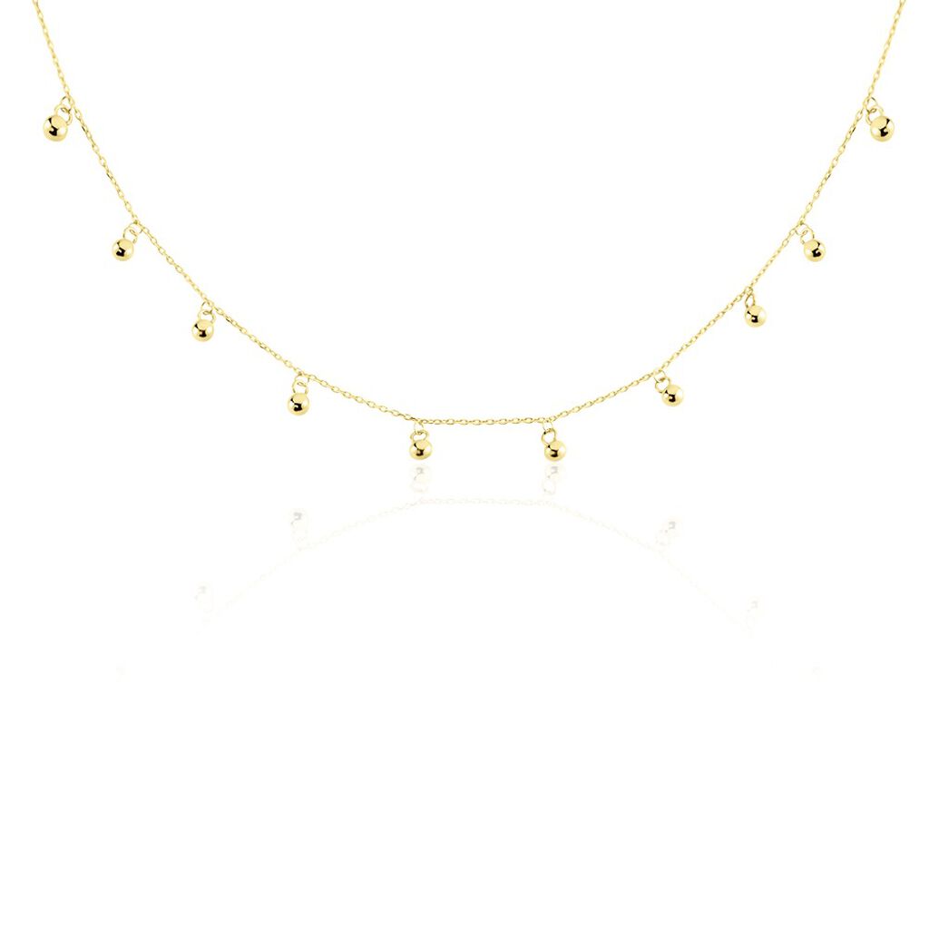 FARRI Damen Collier Gold 375 (9 Karat) Ball B 0,2 mm