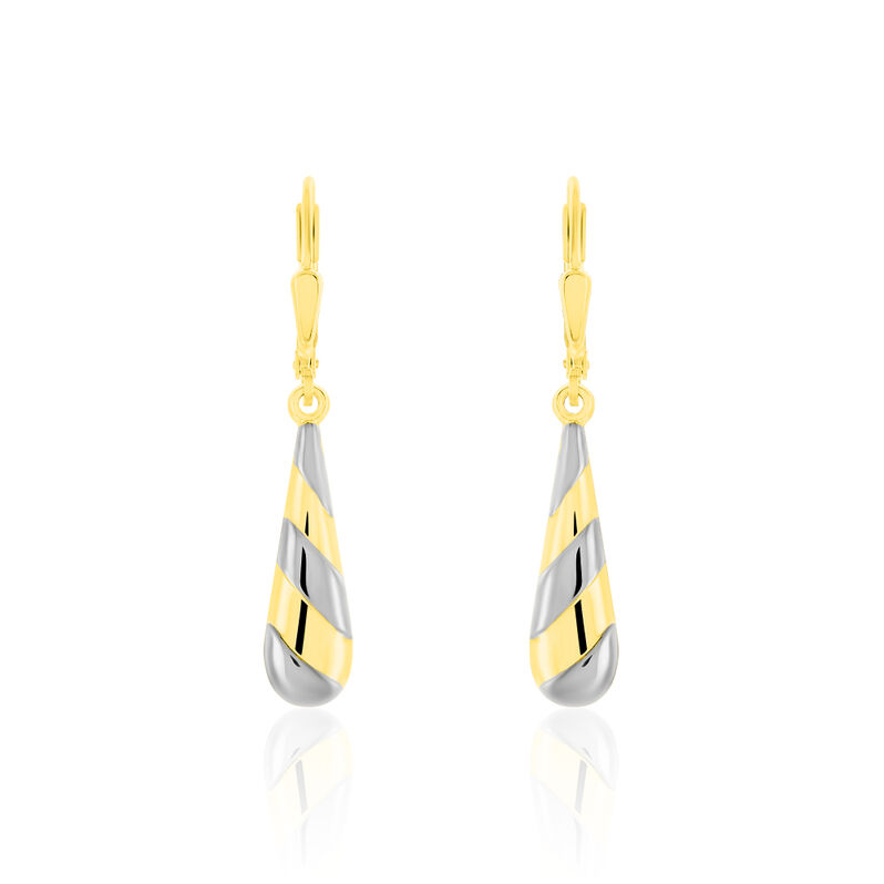 Damen Ohrhänger Lang Gold 333 Bicolor - Ohrhänger Damen | OROVIVO