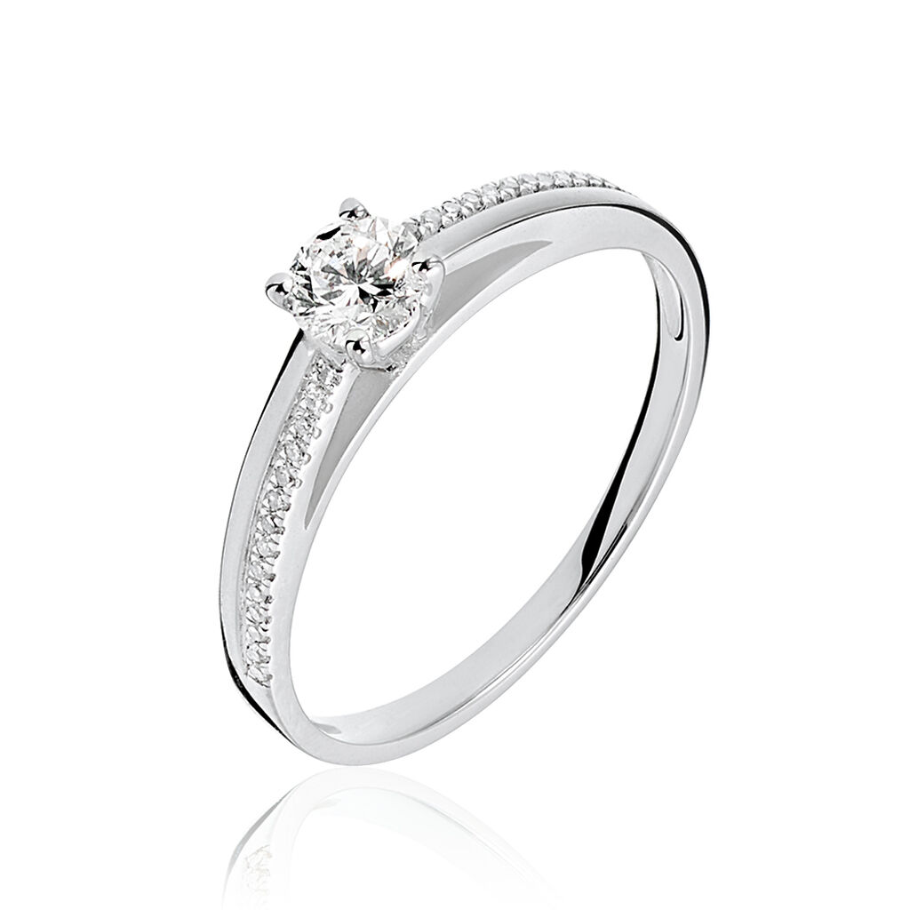 Damen Ring Weißgold 375 Diamant 0,15ct Alexandra  - Verlobungsringe Damen | OROVIVO