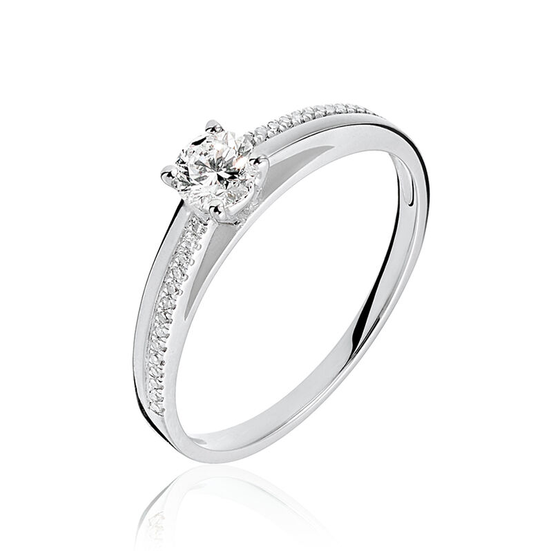 Damen Ring Weißgold 375 Diamant 0,15ct Alexandra  - Verlobungsringe Damen | OROVIVO