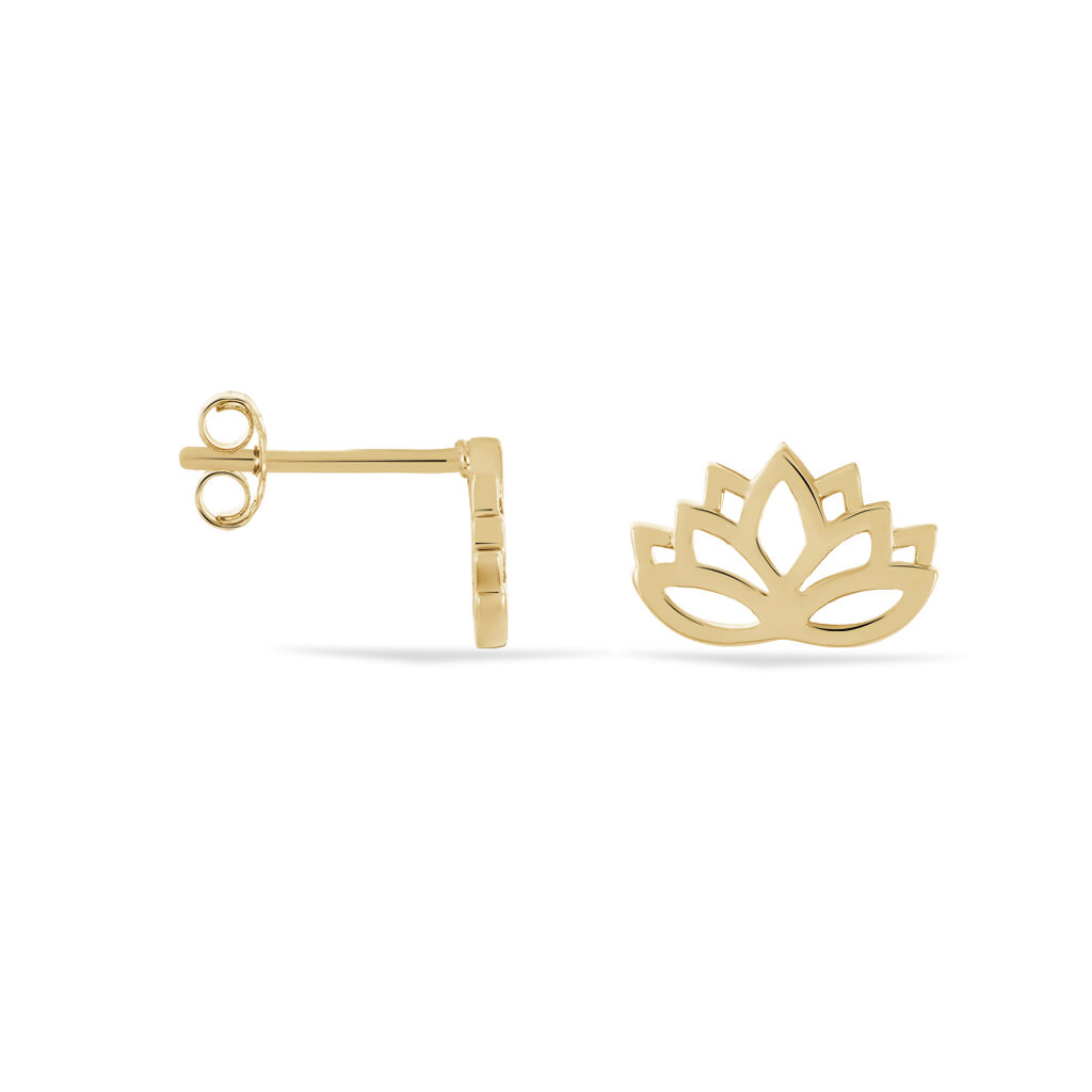 Boucles D'oreilles Plaque Or Abelie - Spannringe Damen | OROVIVO
