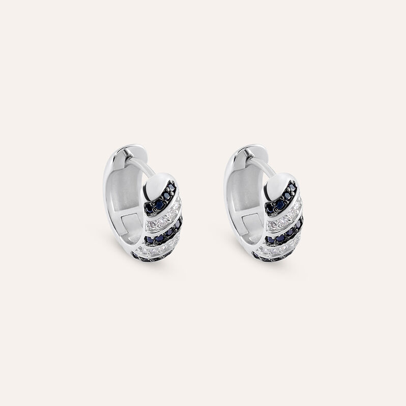 Orecchini A Cerchio Silver Shine Argento Rodiato Cubic Zirconia - Spannringe Damen | OROVIVO