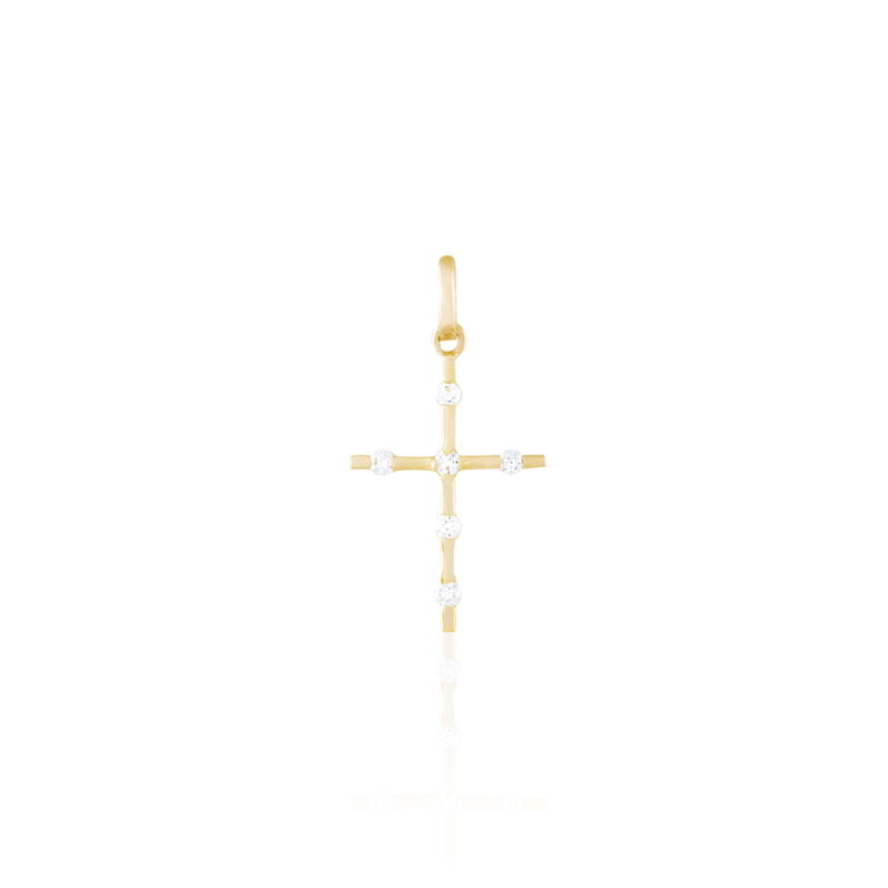 Kreuz Anhänger Gold 375 Zirkonia Esther - Schmuckanhänger Familie | OROVIVO