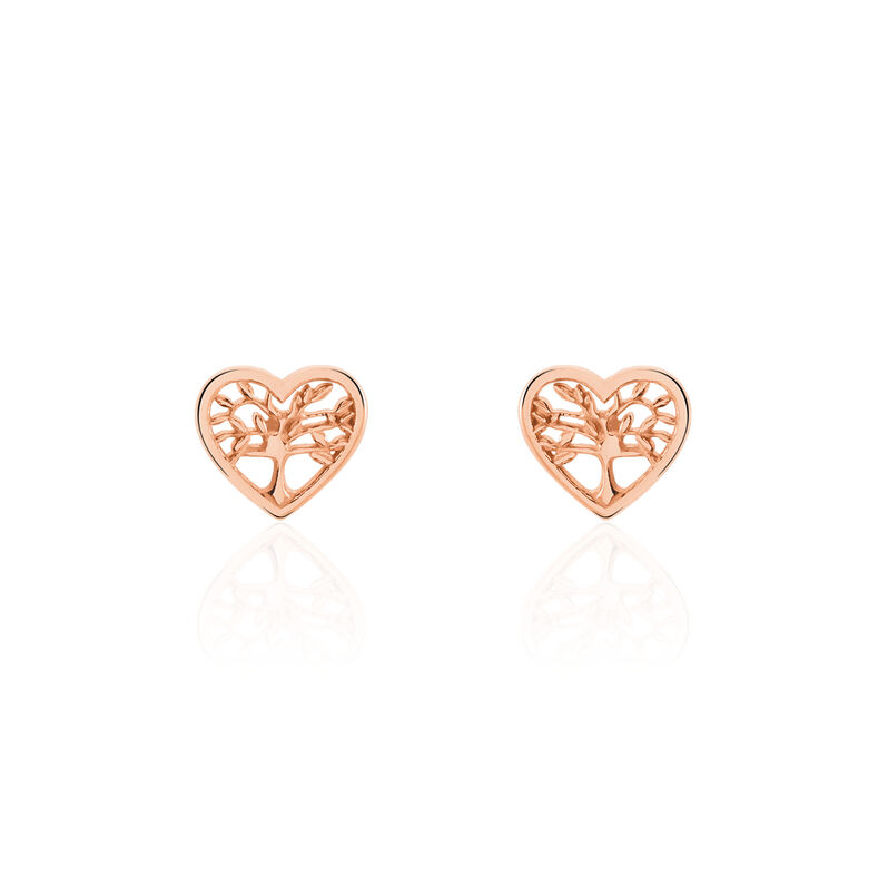 Boucles D'oreilles Argent Rose Arbre - Spannringe Damen | OROVIVO