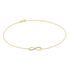 Infinity Nuovo Damen Armband Gold Bicolor Gelb/Silber 375 (9 Karat) Diamant Weiß 0,02 ct
