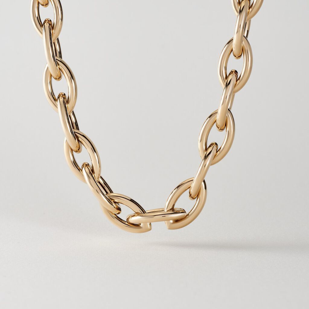 NAJAT Damen Kette Gold 585 (14 Karat) B 8 mm - Halsketten Damen | OROVIVO