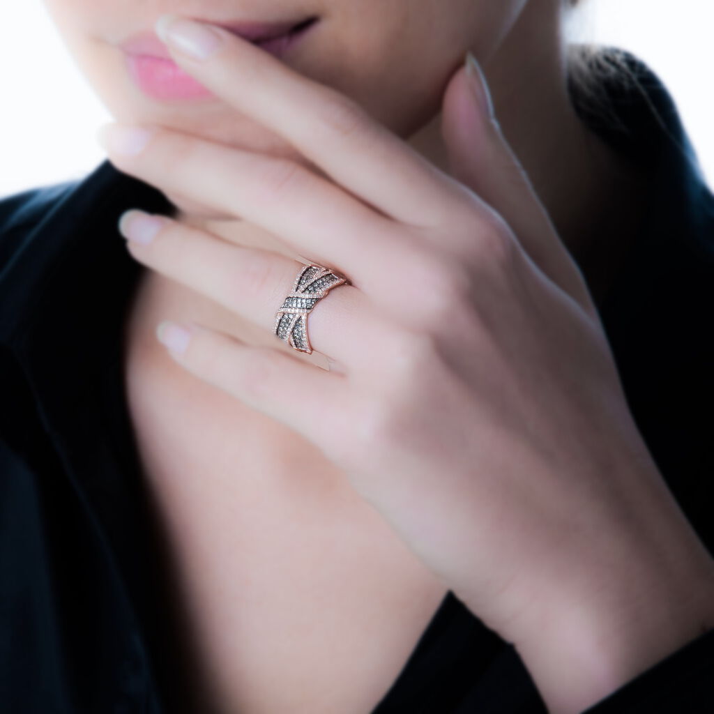 Bague Agnes Or Rose Diamant - Spannringe Damen | OROVIVO
