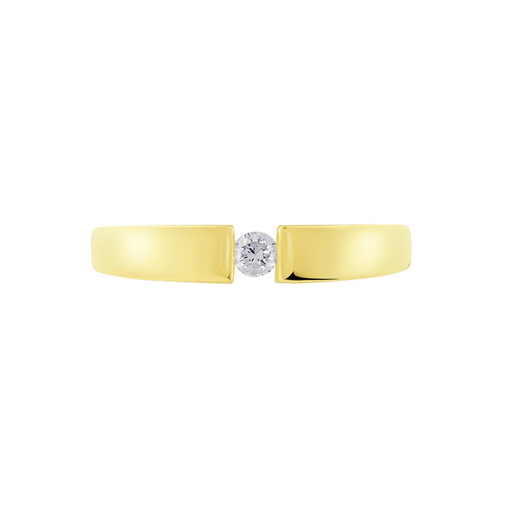 Valencia Damen Ring Gold 375 (9 Karat) Diamant Wei&szlig; 0,08 ct Kreis B 3,65 mm