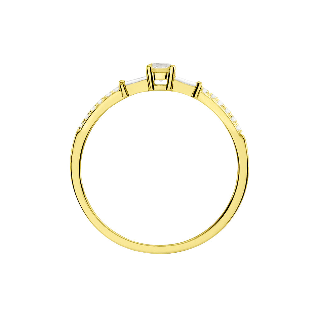 Bague Solitaire Nina Or Rose Diamant - Spannringe Damen | OROVIVO