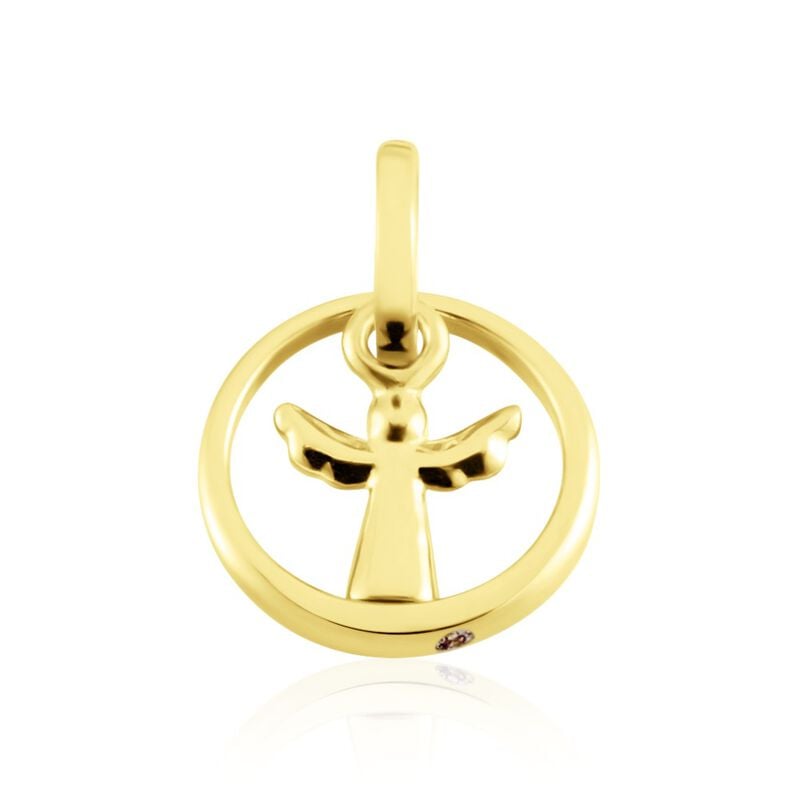 JAZ TAUFRING Kinder Anh&auml;nger Gold 375 (9 Karat) Zirkonia Wei&szlig; 0,000 ct Engel - Schmuckanh&auml;nger Kinder | OROVIVO