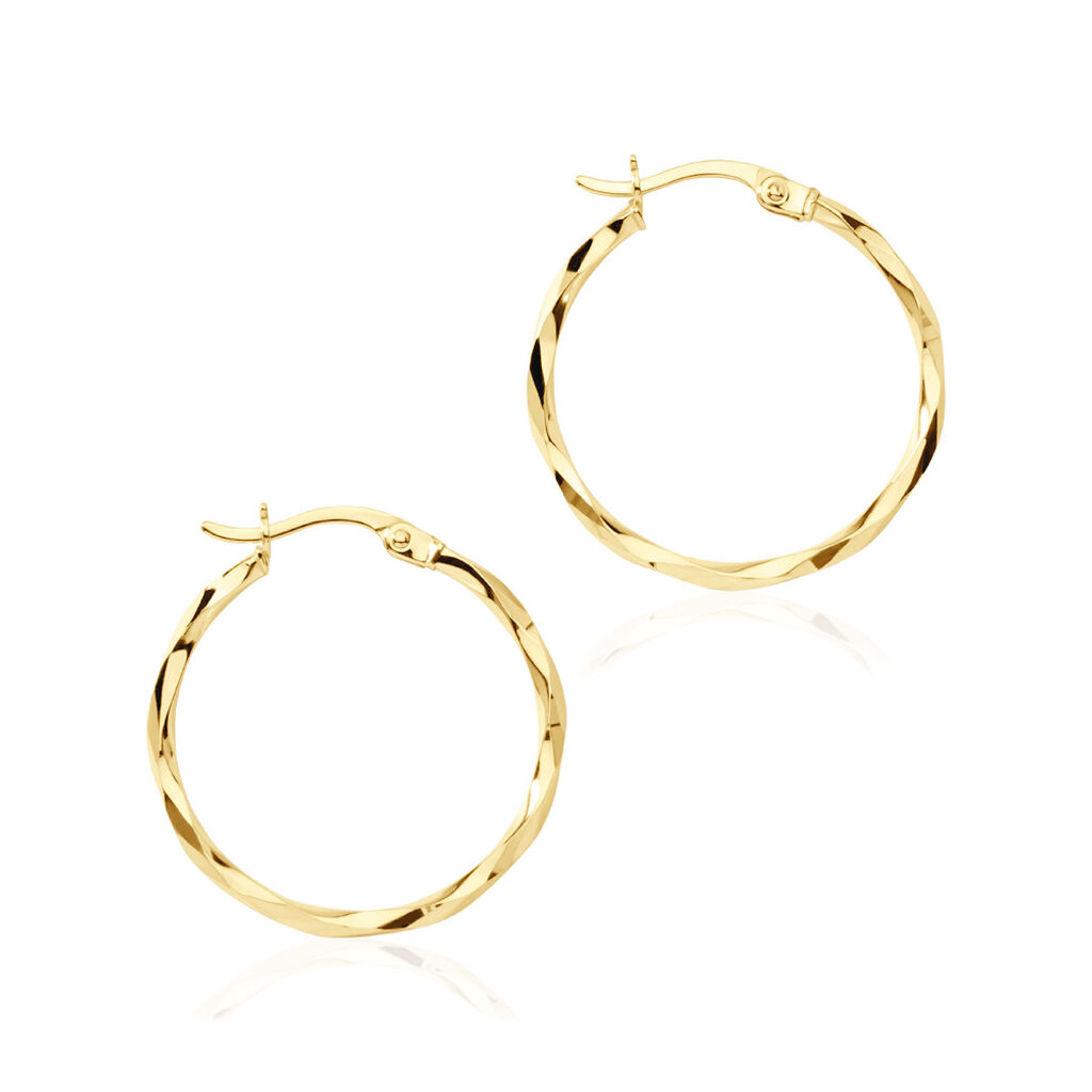 Elise Damen Creolen Gold 585 (14 Karat), Creolen ohne Stein