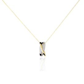Damen Halskette Gold 375 Bicolor Zirkonia - Ketten mit Anhänger Damen | OROVIVO