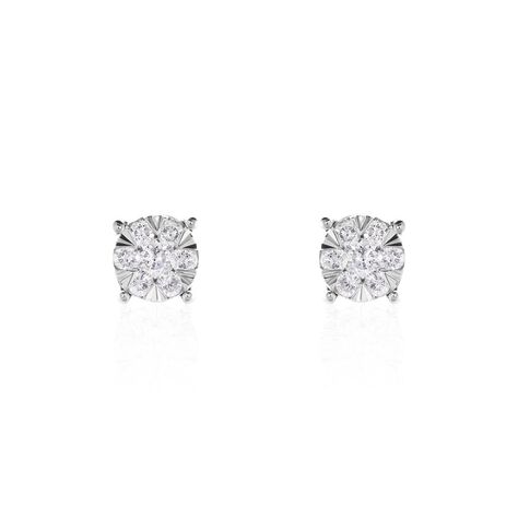 Damen Ohrstecker Weißgold 750 Diamant 0,11ct Petali  - Ohrstecker Damen | OROVIVO