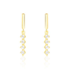 Damen Ohrstecker Lang Gold 375 Zirkonia - Ohrstecker lang Damen | OROVIVO
