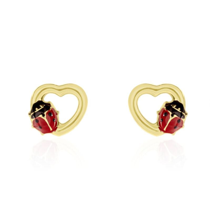 LEE MARIENKÄFER 3 Kinder Ohrstecker Gold 375 (9 Karat) Marienkäfer - Ohrstecker Kinder | OROVIVO