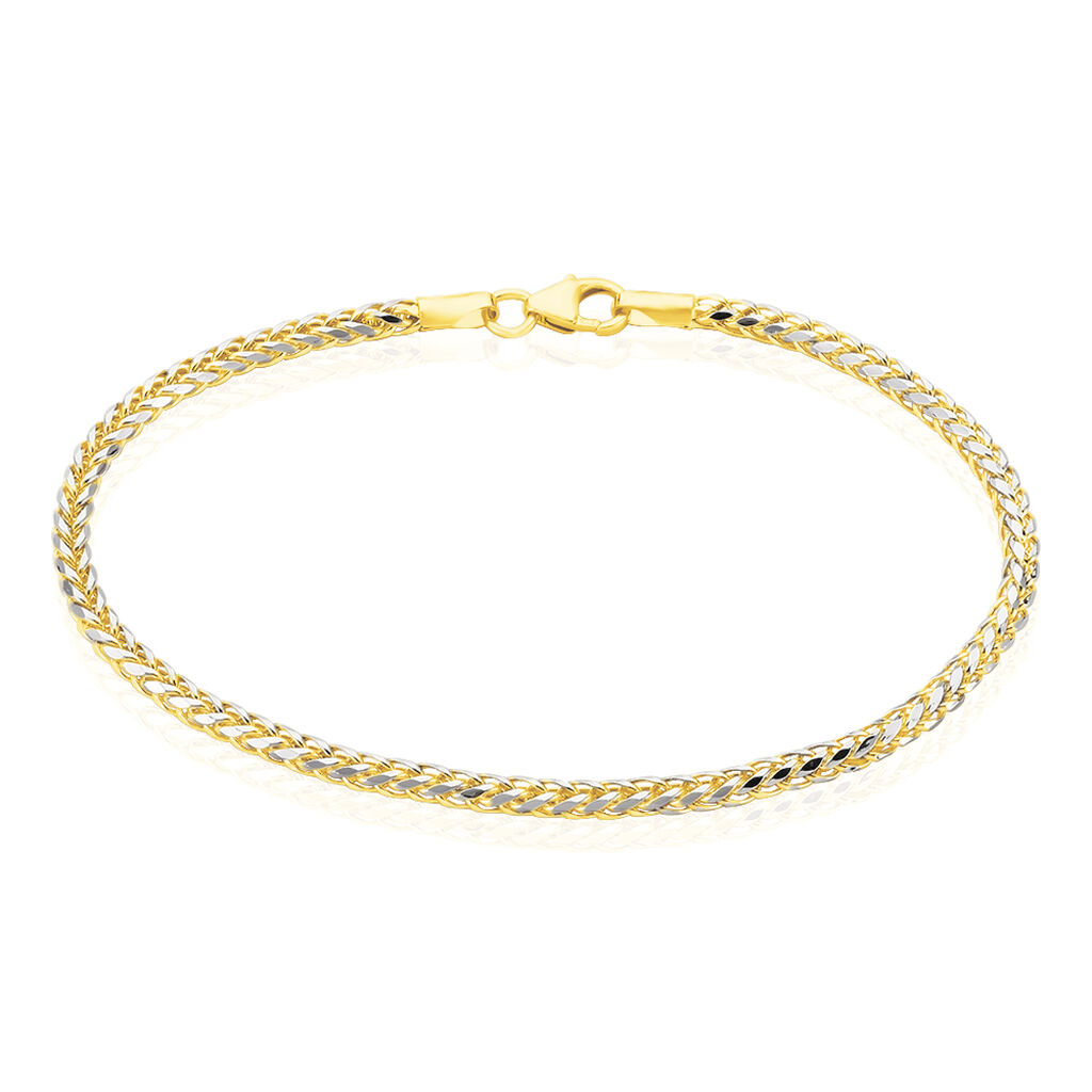 BELLE 2 Damen Armkette Gold Bicolor 585 (14 Karat), Armkette ohne Stein