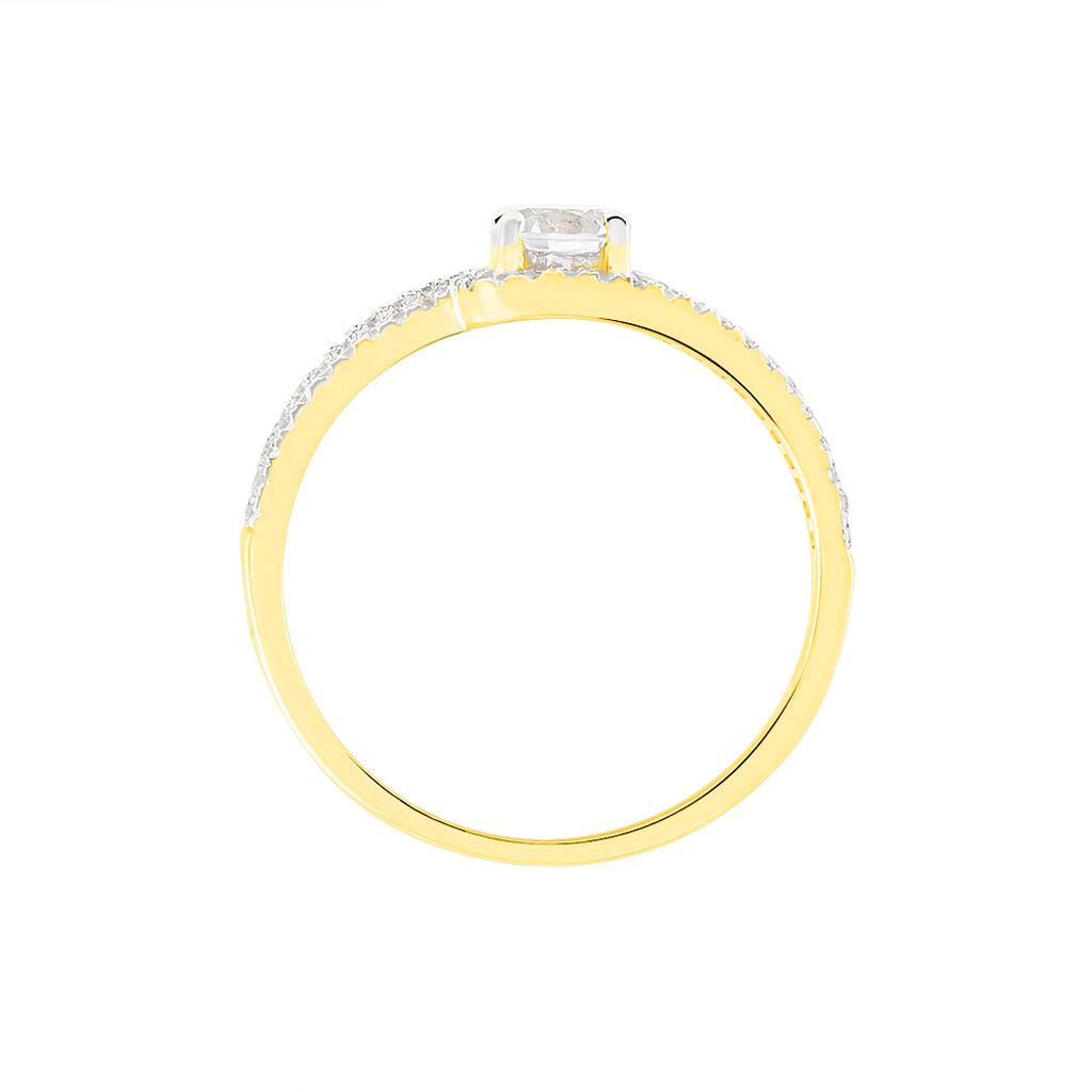 Bague Olalia Or Jaune Oxyde De Zirconium - Spannringe Damen | OROVIVO