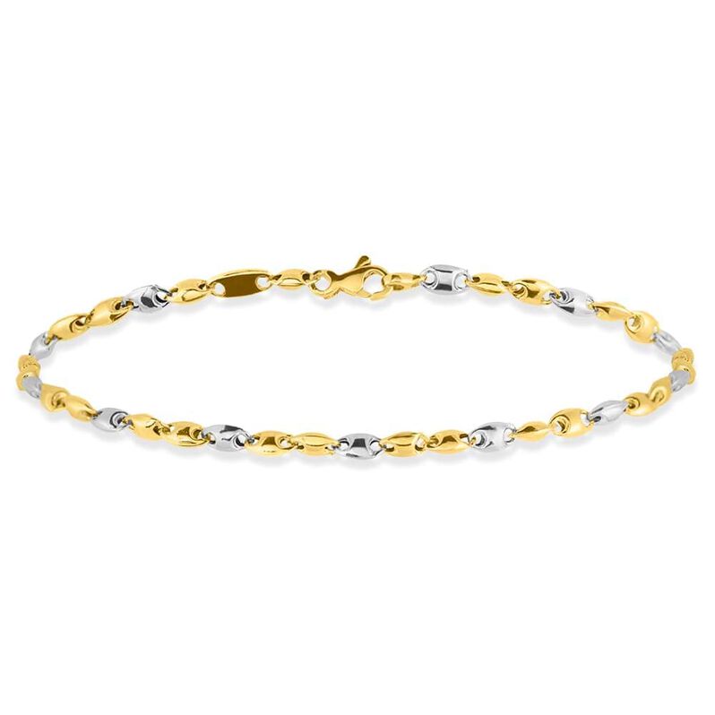 Bracciale Catena L'homme Or Oro Bicolore - Spannringe Herren | OROVIVO