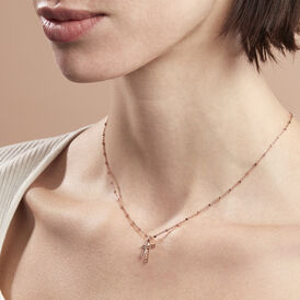 Damen Halskette Silber 925 Rosé Vergoldet Kreuz - Ketten mit Anhänger Damen | OROVIVO