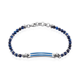 Herrenarmband Edelstahl Blauer Synthetischer Stein - Armbänder Herren | OROVIVO