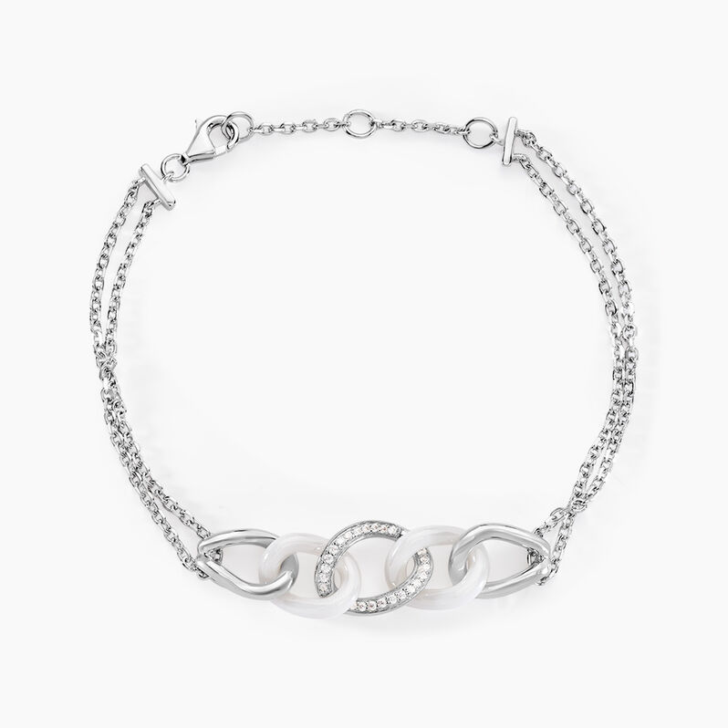 Bracelet Argent Et Céramique - Spannringe Damen | OROVIVO
