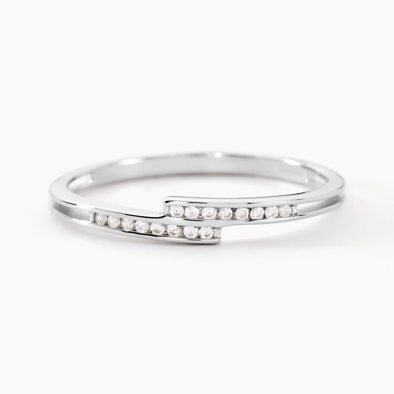 Bague Iryna Argent Blanc Oxyde De Zirconium - Spannringe Damen | OROVIVO