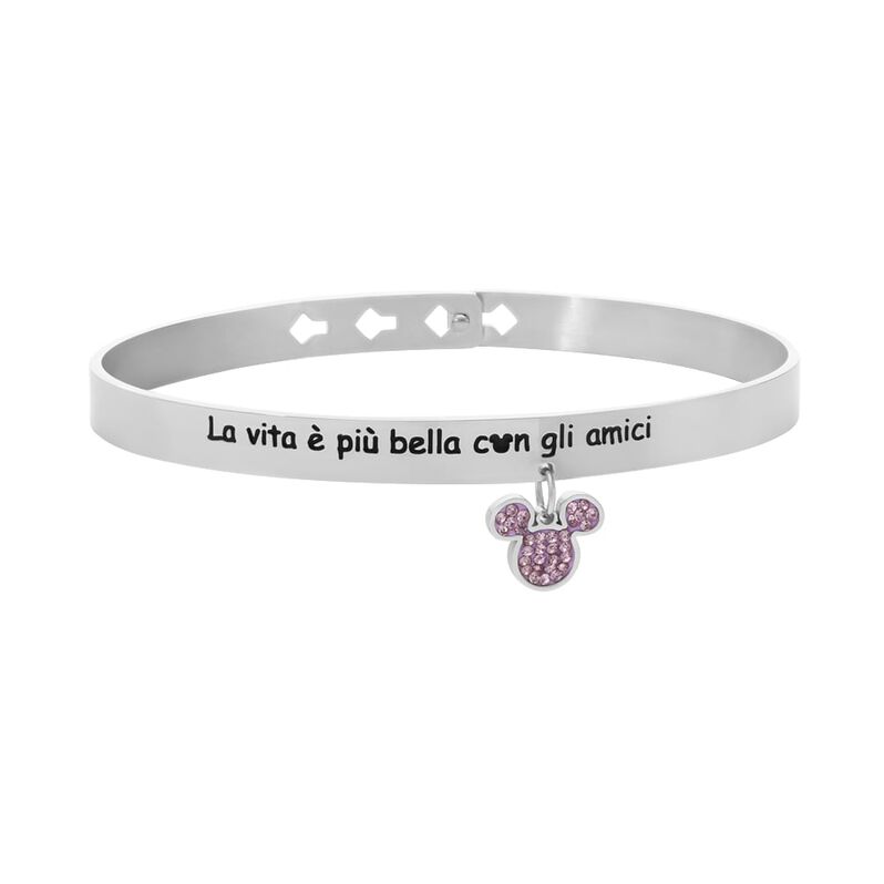 Bangle Mickey Mouse & Friends Acciaio Cristallo - Spannringe Damen | OROVIVO